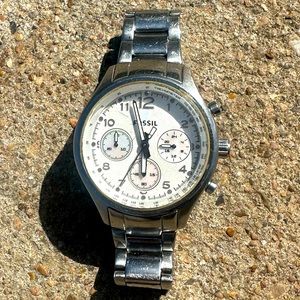 Fossil Silver Chronograph Women’s/Men’s Watch